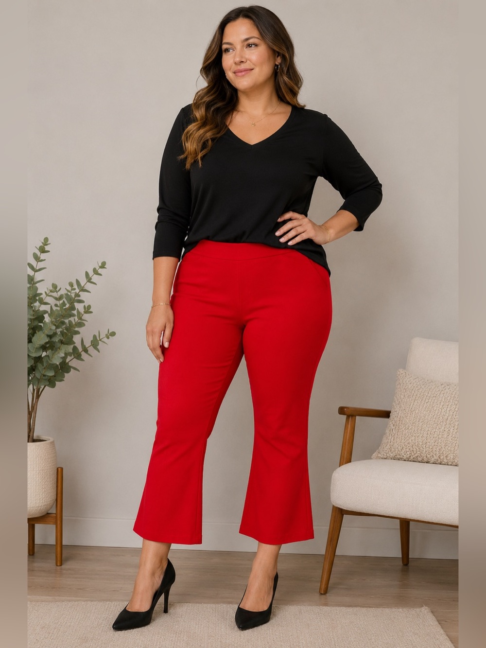 Women’s Plus Pants sz 2X Short Macy's On 34th Kick Flare NEW #G855